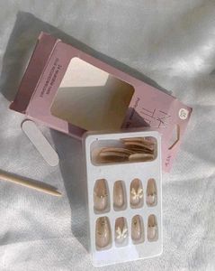 Nails Tips With Bow 🎀 Professional Design