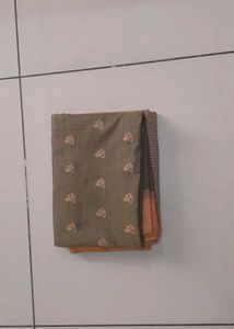 Olive And Turmeric Yellow Saree