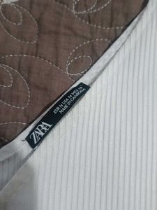 Ribbed White V-Neck Tank Top