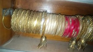Exquisite Golden Bangles Set