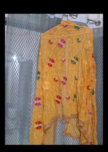 🥳combo✨ Embroidery - dupatta Yellow &amp; Black