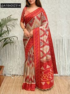 Beautiful Minakari Saree with Unstitched Blouse