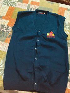 Classic V-Neck Button-Up Sleeveless Sweater