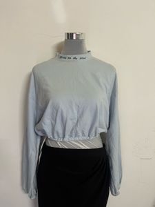 Light Blue Cropped Top
