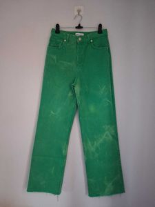 Zara Marble Wash Wide Leg Jeans