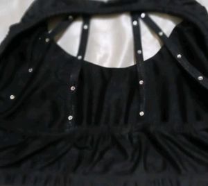 Black Rhineston Bra