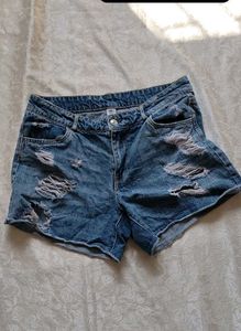Denim Distressed Shorts
