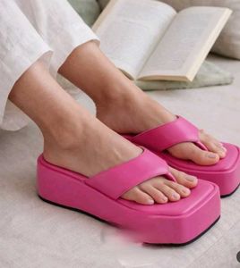 Hot Pink Platform Flip Flops