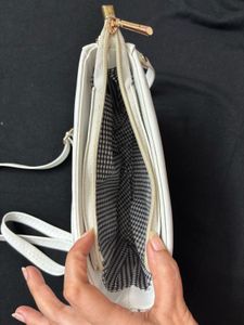 White Colour Sling Bag Women