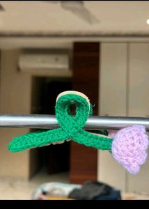 Crochet Flower Hair Clips - Set of 3