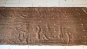 Vintage Brown Embroidered Blanket