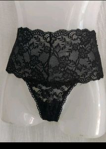 honeydew Black Lace Thong Panty