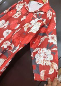 Rust Floral Printed Co-Ords Set For 40 Bust