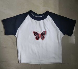 Cute Butterfly Graphic T-Shirt
