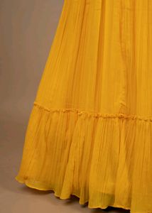 Yellow Lehenga with Peplum Top