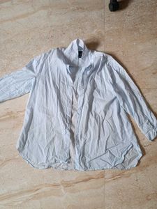 Blue Striped Button-Up Shirt