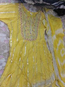 Yellow  sharara Set