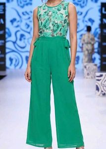 Green Floral Jumpsuit