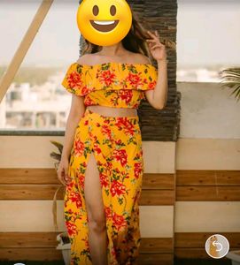 🏖️ Berrylush Yellow Floral 2-Piece Set