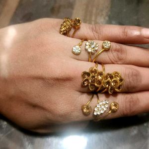 Set of 4 Gold-Tone Rings