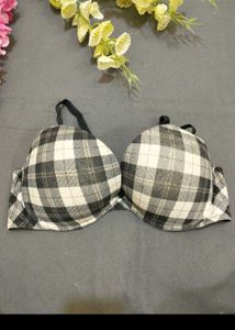 Plaid Print Padded Bra✨
