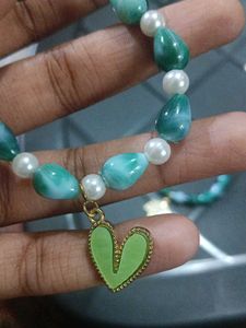Set of 2 Beaded Bracelets with Charms