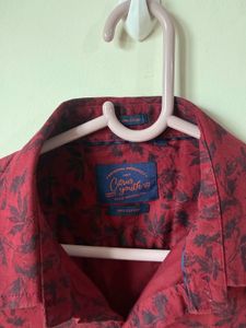 Stylish Maroon Floral Print Shirt