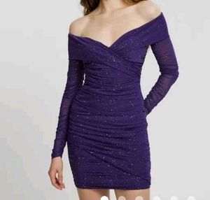 Sparkly Off-Shoulder Bodycon Dress