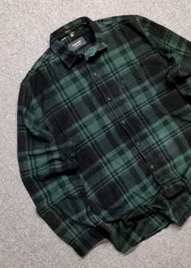 EQ:IQ Sport Green &amp; Black Plaid Corduroy Shirt