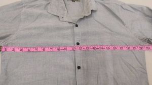 Men's Grey Long Sleeve Button-Up Shirt