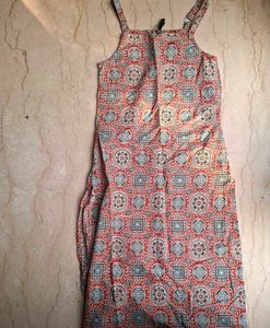 Bohemian Print Sleeveless Kurta