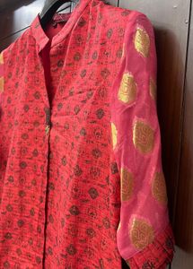 Elegant Red Printed Kurta