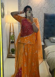 Elegant Orange Lehenga Choli