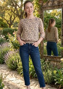 Chic Butterfly Print Top