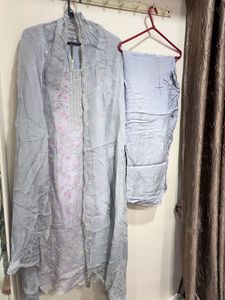 Midnight grey Elegant Women's Kurta Set