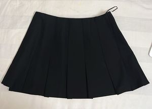 Zara wrap over Black Pleated Mini Skirt