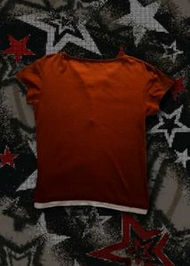 Cute Red &amp; White Layered Top