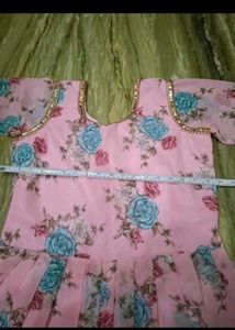 Pink Floral Sharara Suit