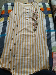 cotton  yellow kurti