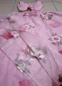 Beautiful Pink Floral Lehenga Choli Set