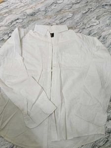 Men's Classic White Linen Shirt