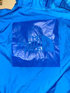 Blue Hooded Rain Jacket with Gloves