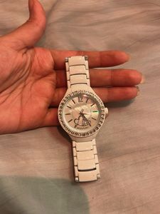 White woman watch