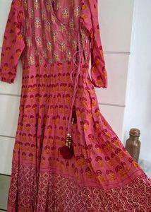 Pink Floral Print Kurta