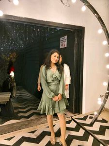 Sage Green Wrap Dress