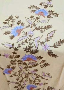unstitched kashmiri embroidery full suit piece
