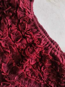 Maroon Off solder crop top💗