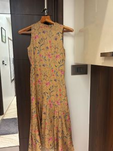 floral high low midi dress
