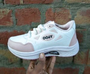 OGey Pink & White Sneakers