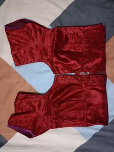 Marron Net Saree